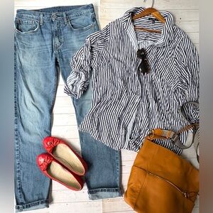 Velvet Heart rayon roll tab shirt